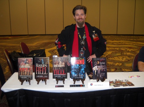 My ConDFW 2014 book signing table
