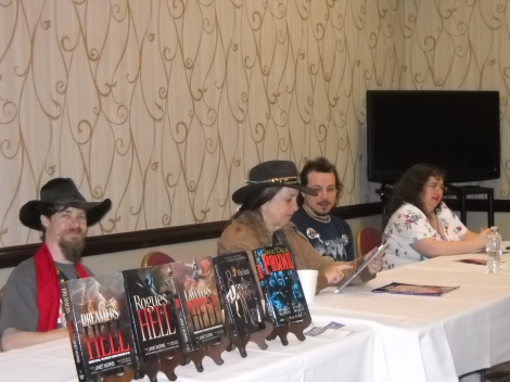 All-Con 2014 panelists L-R Larry Atchley Jr, Mel White, Ethan Nahte, Gloria Oliver